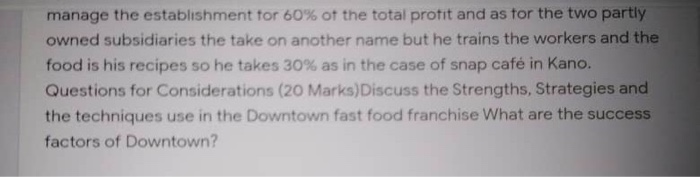 SECTION AQUESTION 1: CASE STUDY Downtown Downtown