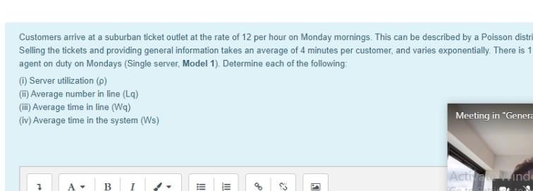 please do on notebook Customers arrive at a