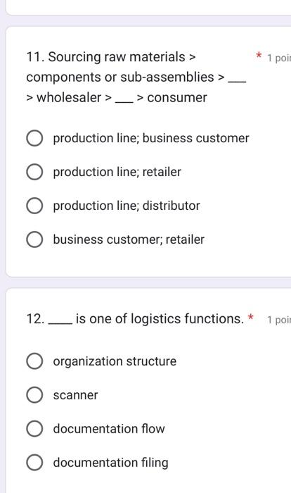 international logistics 11. Sourcing raw