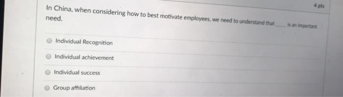 In China, when considering how to best motivate
