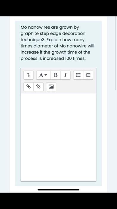 Mo nanowires are grown by graphite step edge