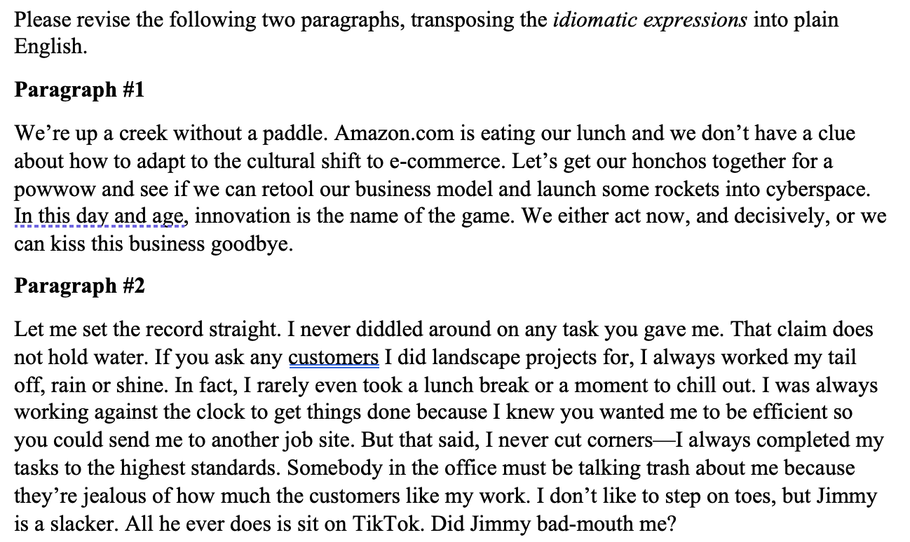 Please revise the following two paragraphs,