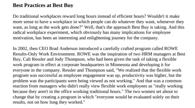 Best Practices at Best Buy Do traditional