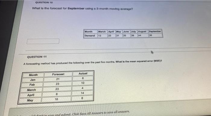 Question 10 and 11 please Question 10 and 11
