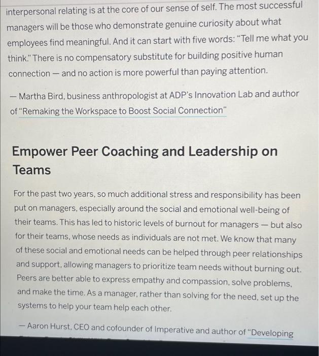 PLEASE ANSWER A PAGE LONG ARTICLE ANALYSIS ON THE