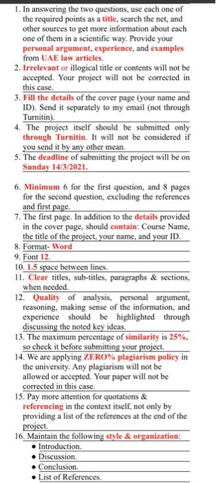 Question 2: Identify and explain 5 actions and