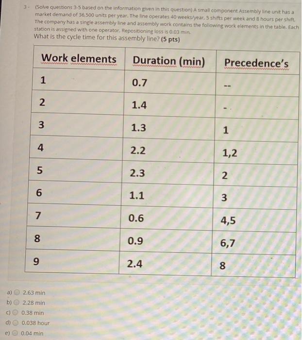 3- (Solve questions 3-5 based on the information