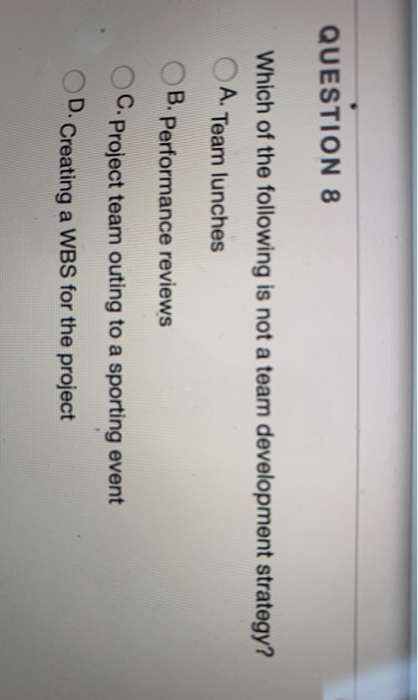 QUESTION 7 Which of the following is not a