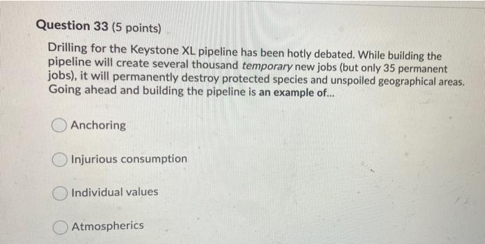 Question 30 (5 points) Research that shows that