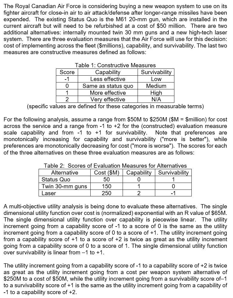 QUESTION: Compute the one-dimensional utility