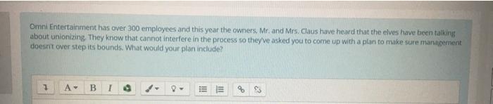 Omni Entertainment has over 300 employees and