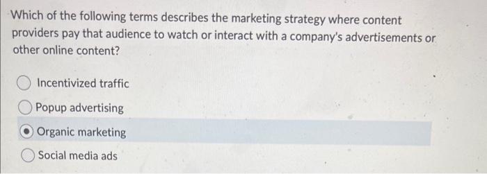 Which of the following terms describes the