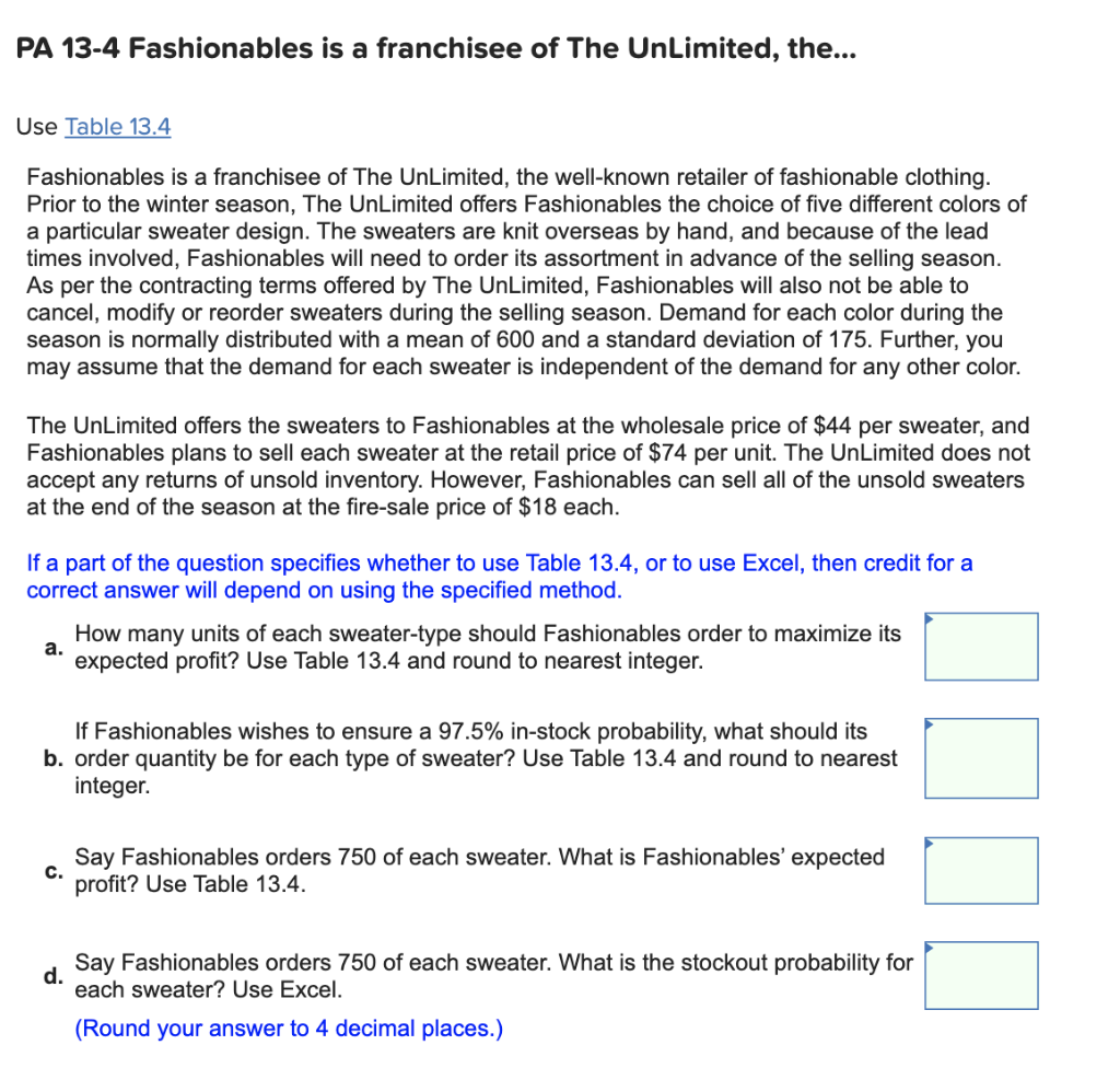 PA 13-4 Fashionables is a franchisee of The