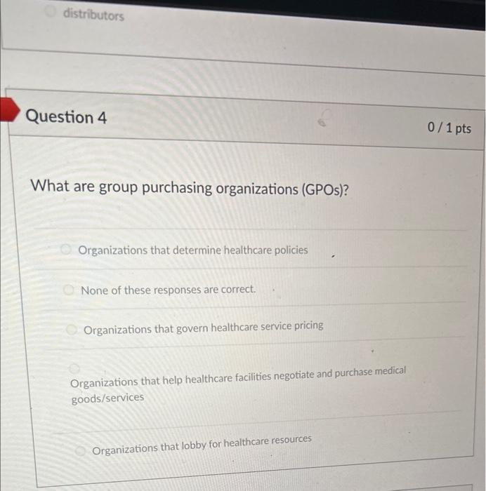 distributors Question 4 What are group purchasing