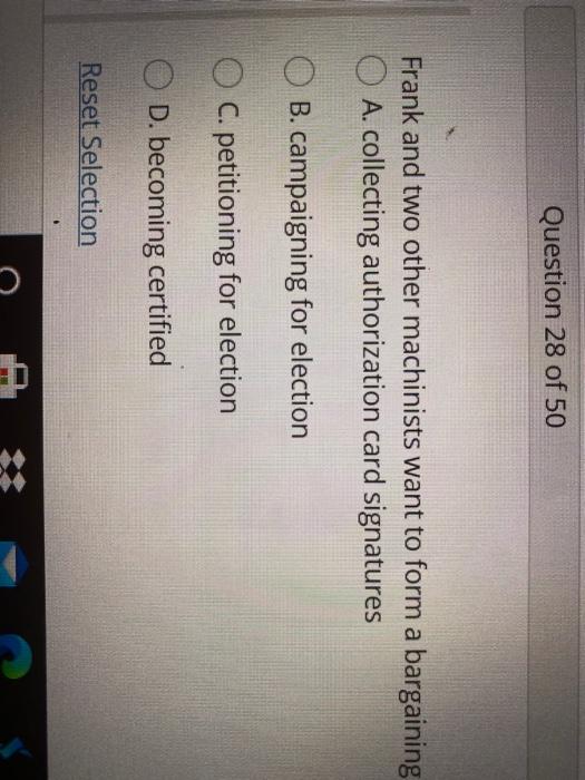 Question 28 of 50 Frank and two other machinists