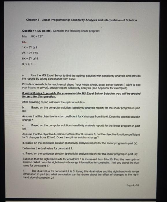 Help please Please answer all and provide excel