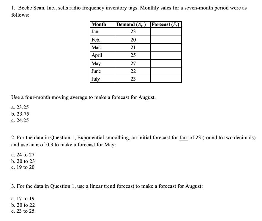 **PLEASE SHOW HOW TO WORK BY HAND, NOT EXCEL.
