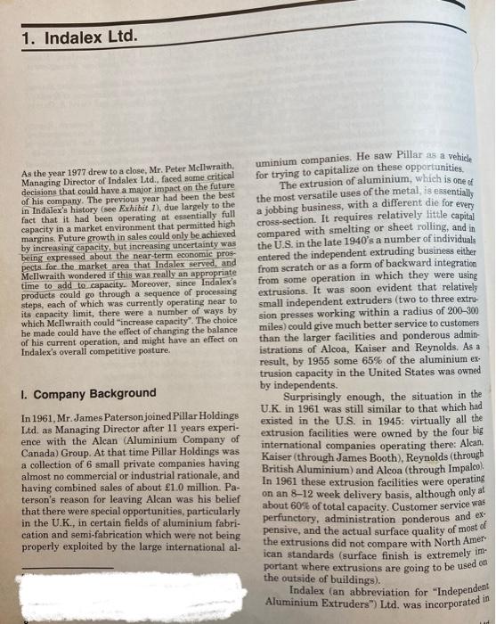 Question! Indalex: Discuss the following