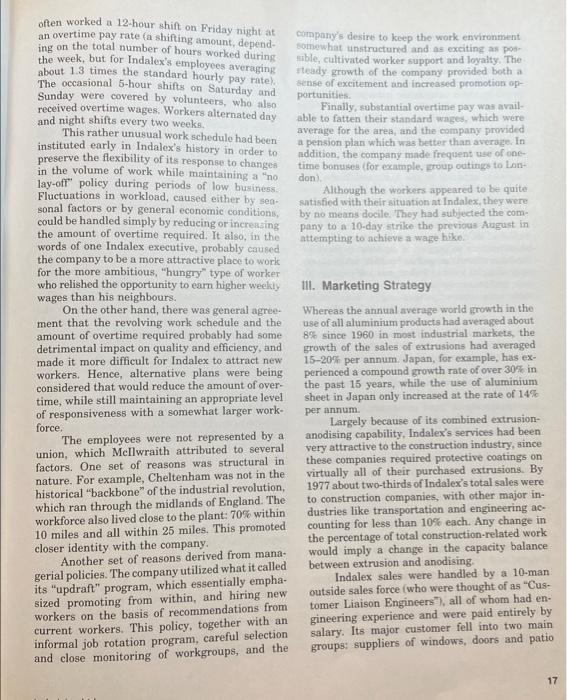 Question! Indalex: Discuss the following