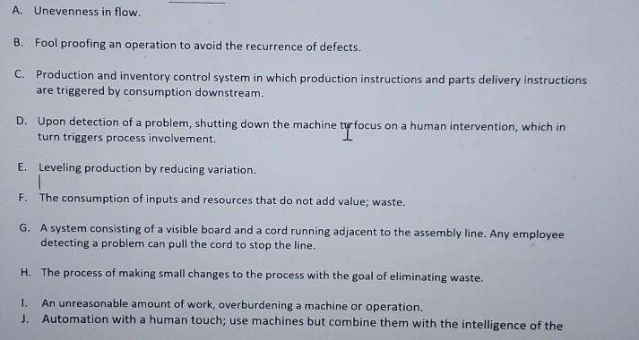 PLEASE DO IT FAST.. Chapter 8 Match the term to