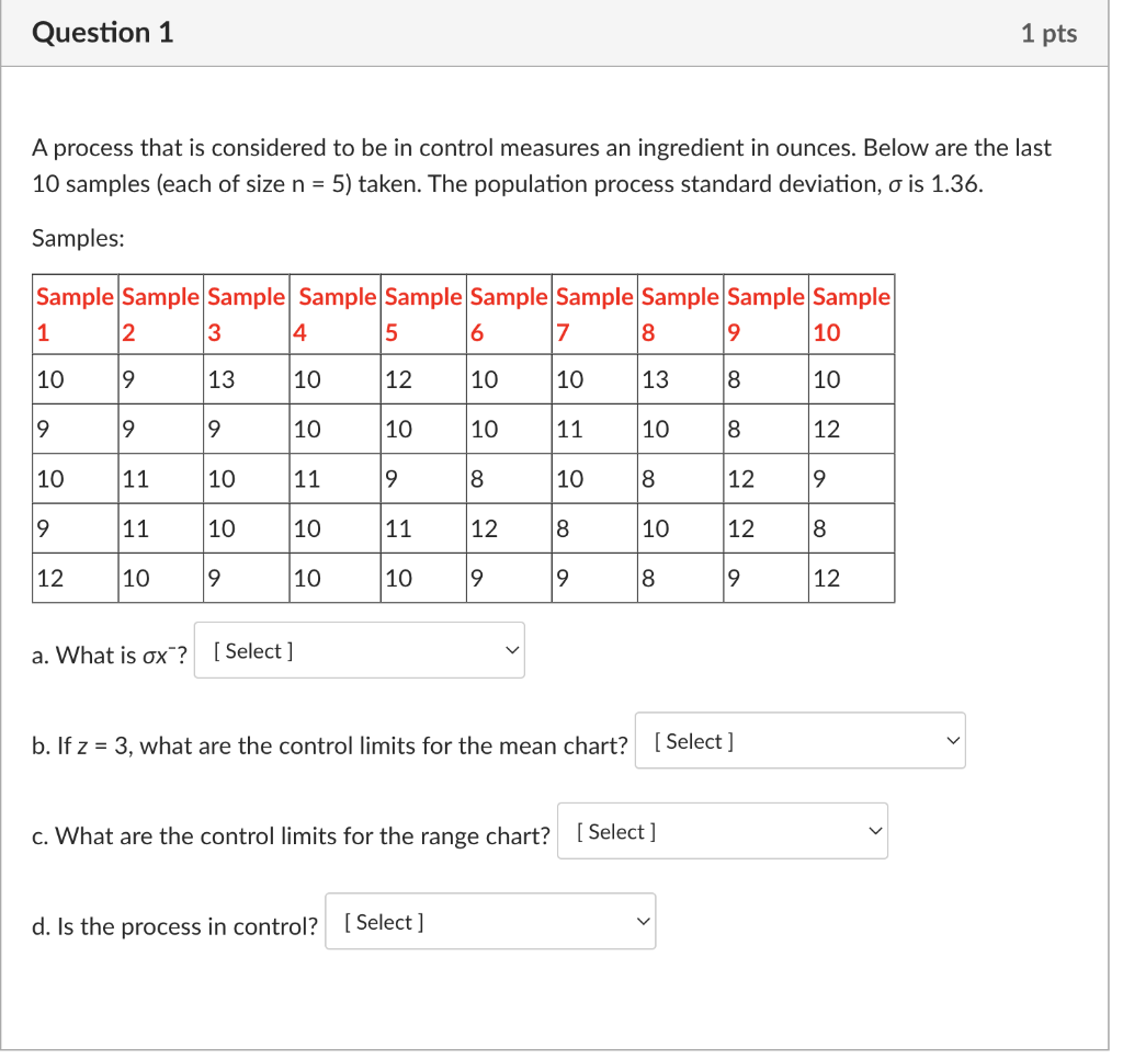 A process that is considered to be in control