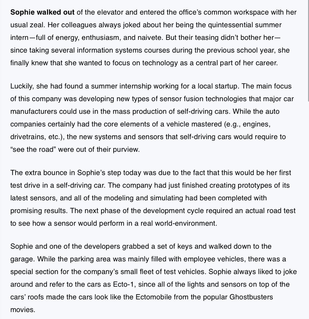 Answer question 1 with explain the situation