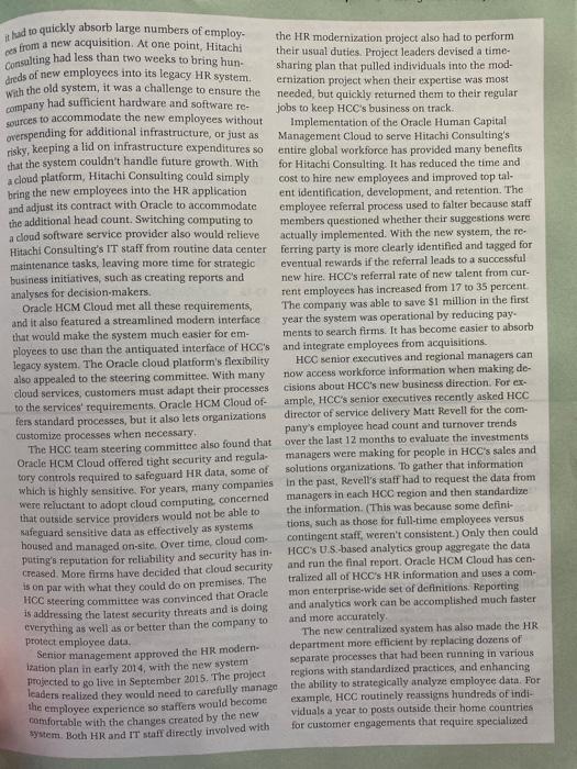 Discuss the key problems with the old system(s)