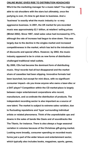 QUESTIONS 1. Identify the key environmental