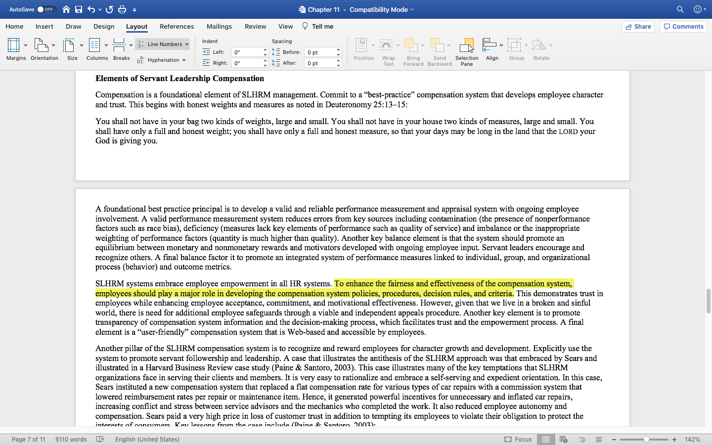 After reading chapter 11 you are to develop an