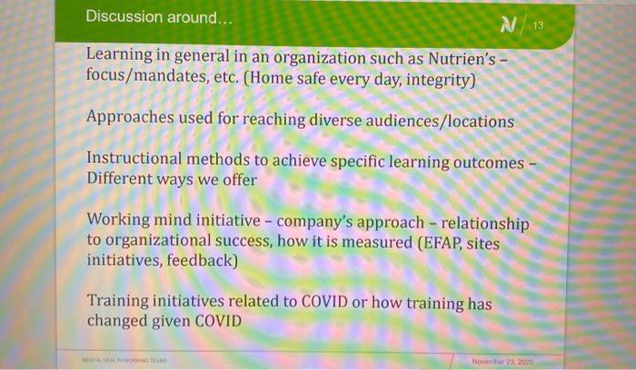 1. What was one take away you had about Nutrien