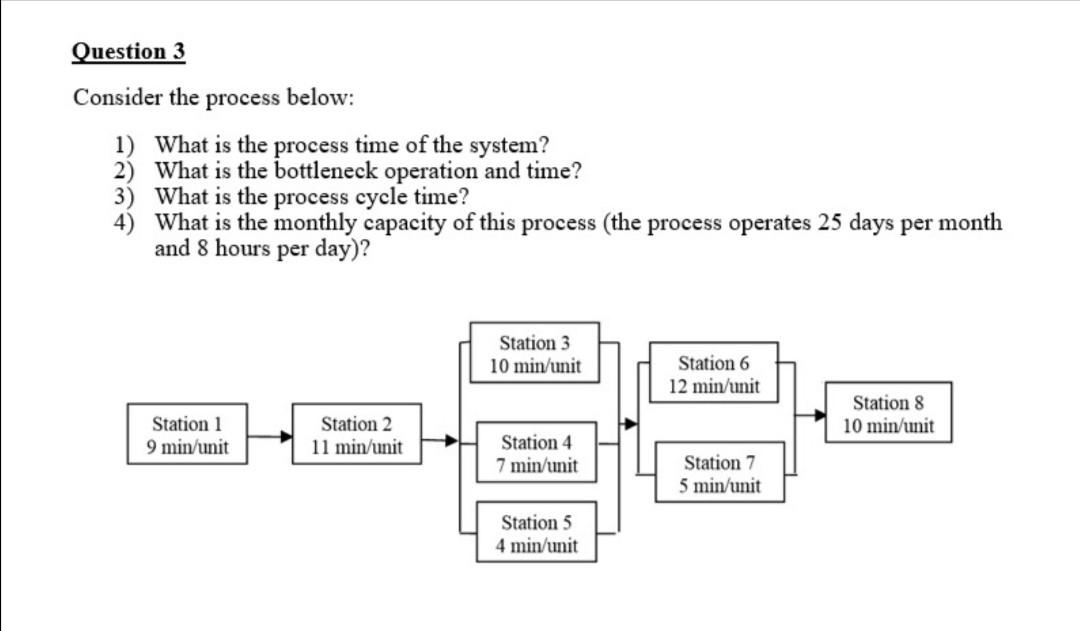 Question 3 Consider the process below: 1) What is
