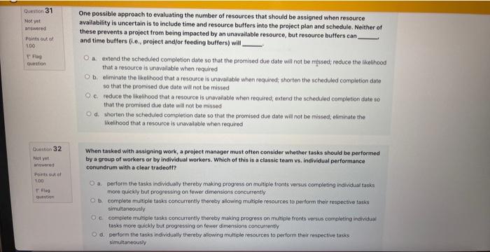 project management Question 25 constrained