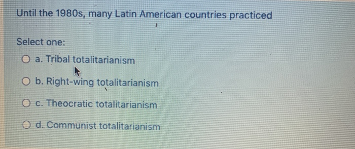 Until the 1980s, many Latin American countries