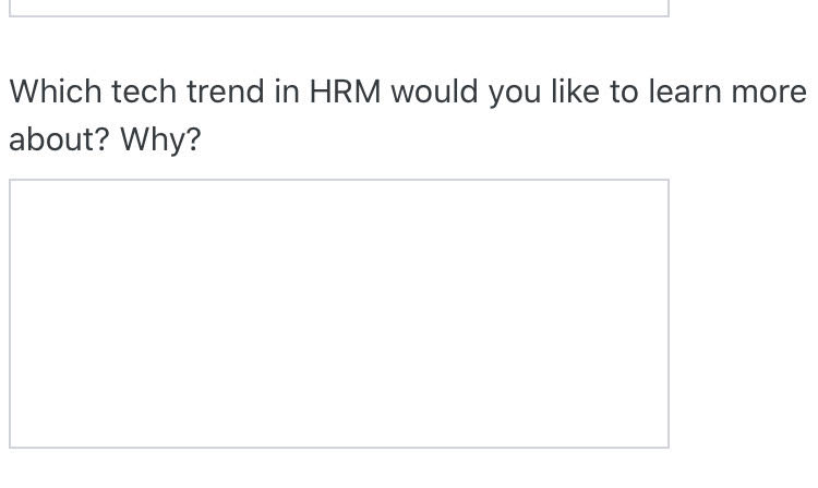 Which tech trend in HRM would you like to learn