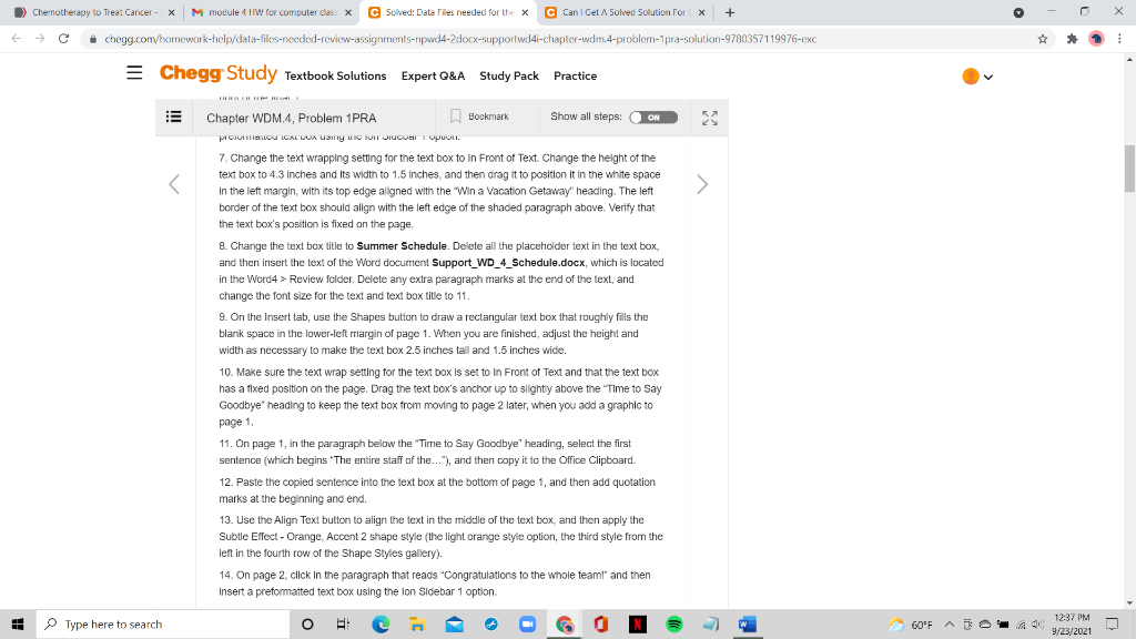 Can I get a solved solution for chapter WDM.4,