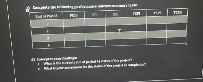 please answer question C and d. thanks in advance