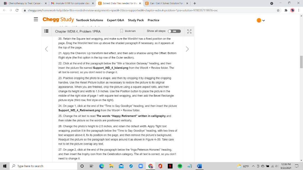 Can I get a solved solution for chapter WDM.4,