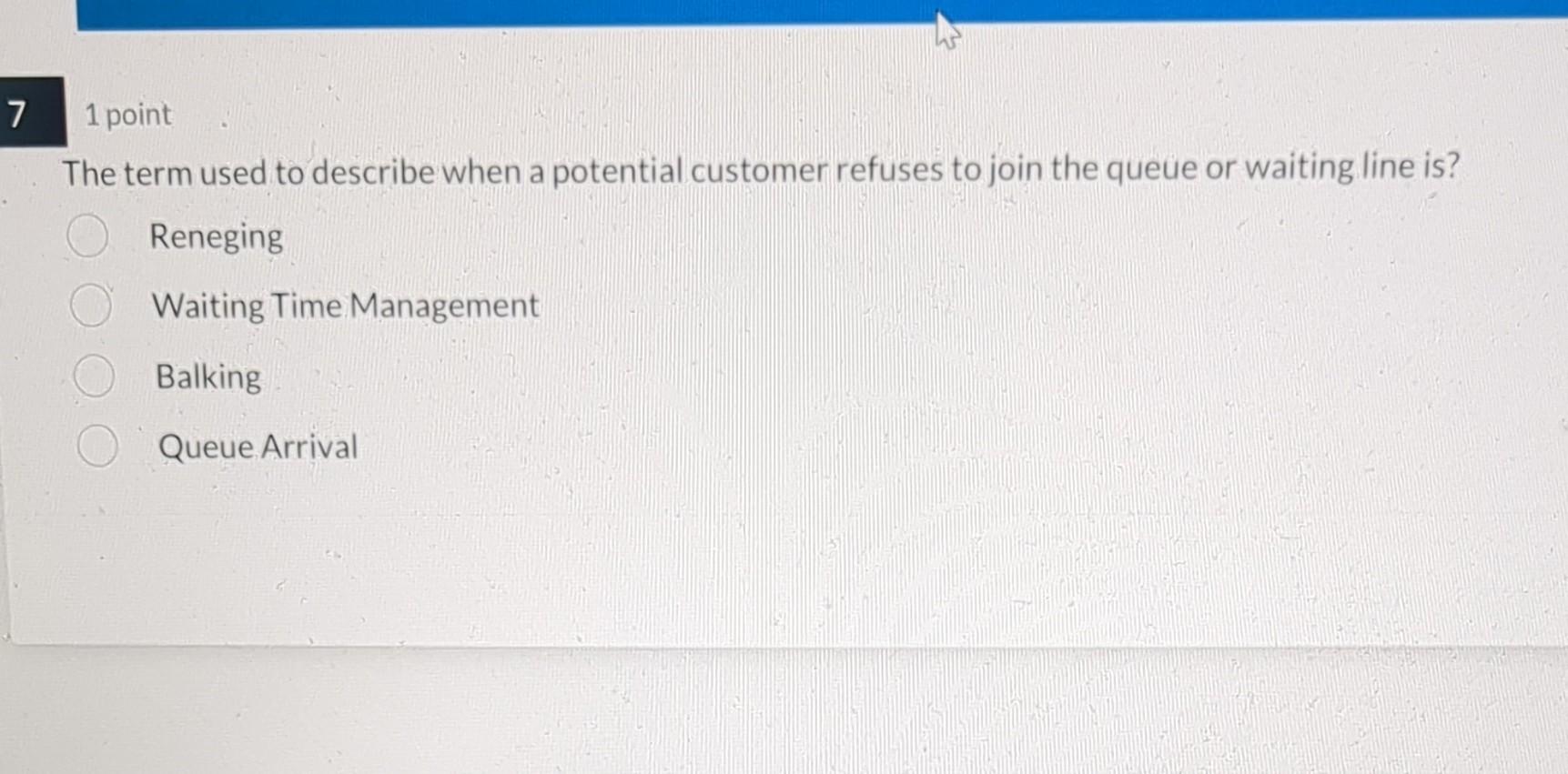 The term used to describe when a potential