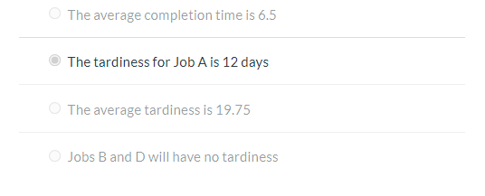 Given the data below, using the SPT heuristic