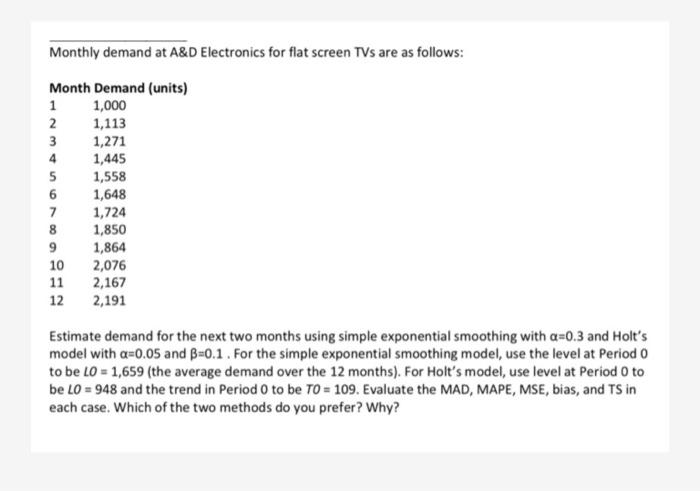 please use excel and show formulas Question 2)
