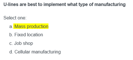 U-lines are best to implement what type of