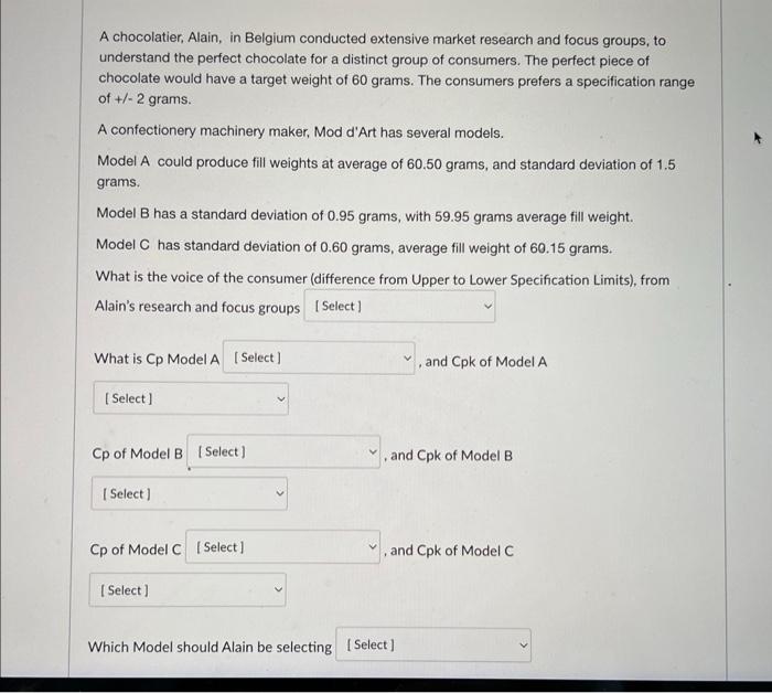 A chocolatier, Alain, in Belgium conducted