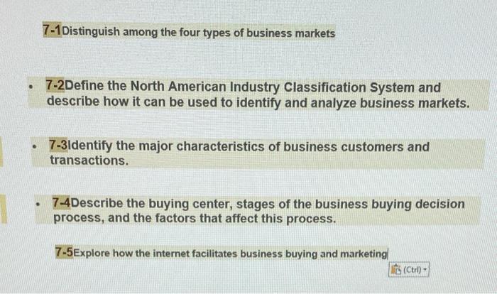 7-1 Distinguish among the four types of business