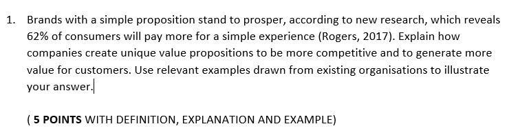 1. Brands with a simple proposition stand to