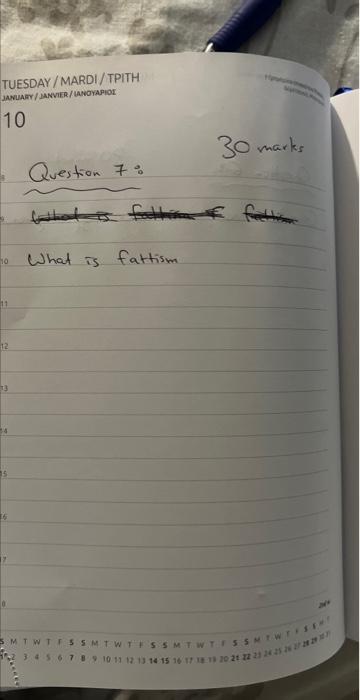 Question 7: What is fattism