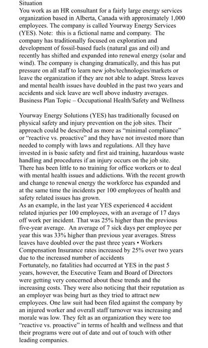 Human resource management. (Business Plan) Need