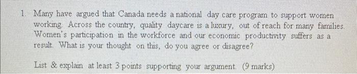 please answer the question in your own words 1.