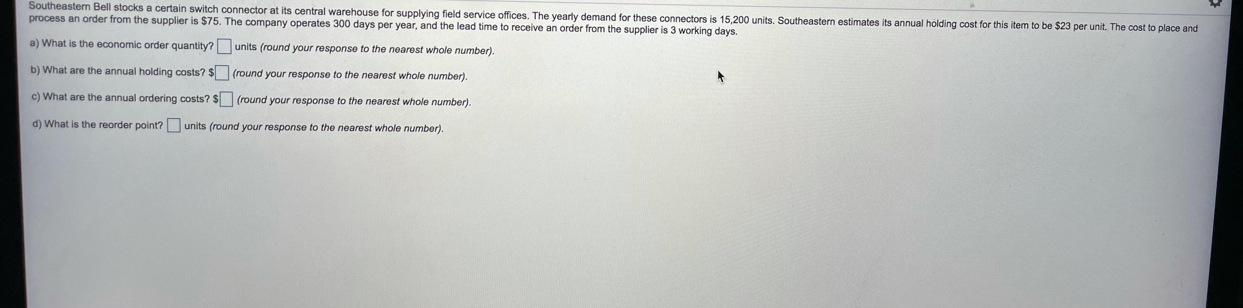 Southeastern Bell stocks a certain switch