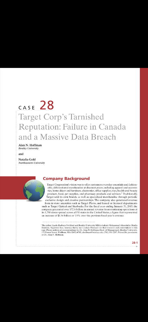 idd I need SOWT analysis for Target corp with