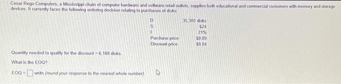D S Cesar Rego Computers, a Mississippi chain of